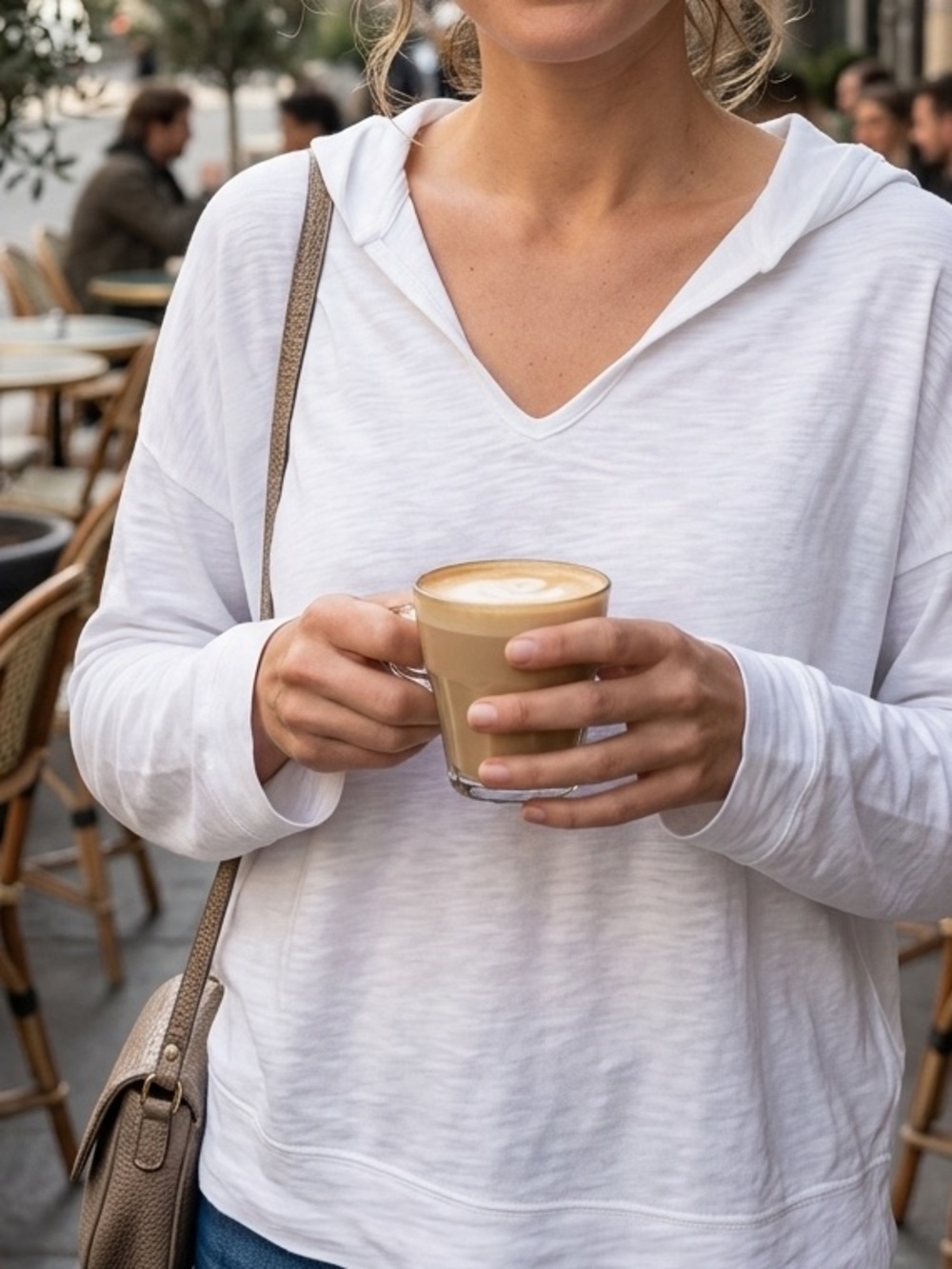White women Short-Sleeve Shirt - Classic Lightweight Tee